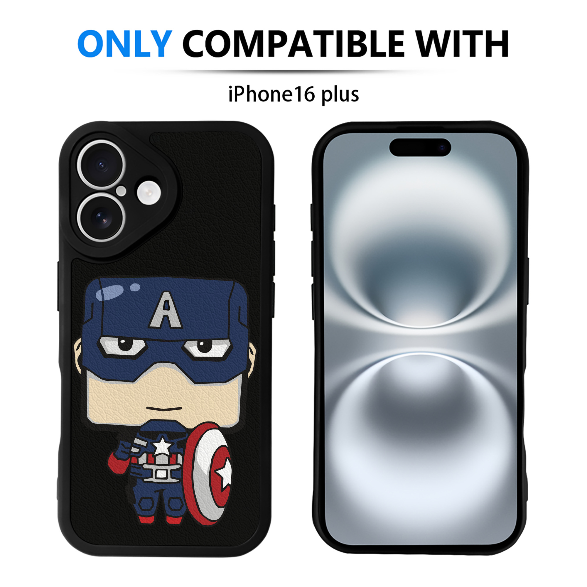 （画像用） アベンジャーズ The Avengers 【iPhone 16シリーズ対応】シリコンスマホケース（レザー調） 材質：シリコン